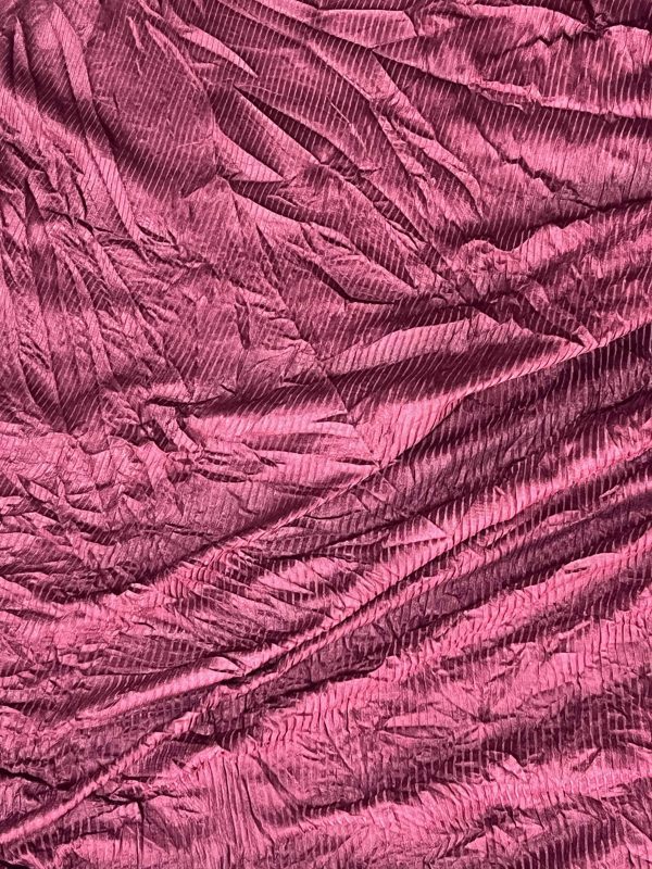 Luxurious Burgundy Rib Fabric – Soft, Stretchy & Stylish - Image 2