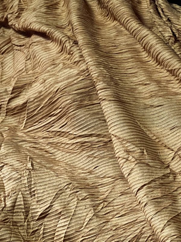 Luxurious Chaplain Gold Rib Fabric – Elegant, Stretchy & Stylish - Image 2