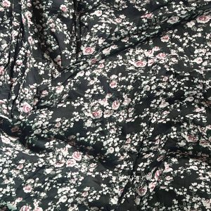 Elegant Floral Crepe Fabric